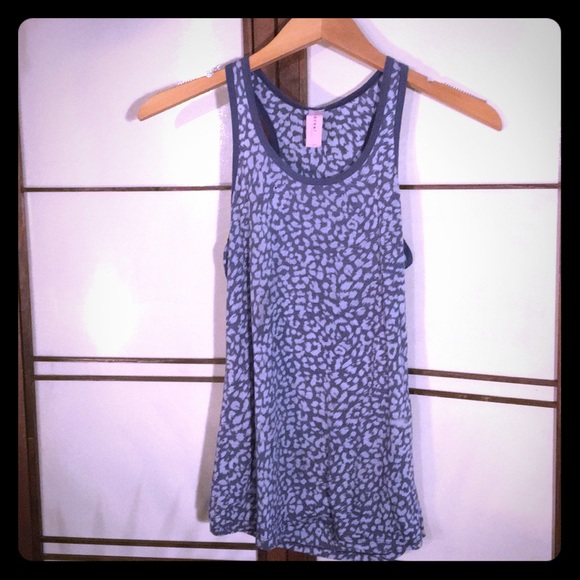 Animal Print Blue Racerback Tank - Picture 1 of 4